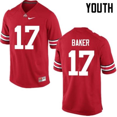 Youth Ohio State Buckeyes #17 Jerome Baker Red Nike NCAA College Football Jersey Freeshipping ZWM1244VY